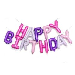 Westcoast Balloon 01109 Set Of Letters Happy Birthday Purples