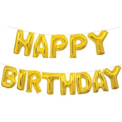 Westcoast Balloon 01100 Set Of Letters Happy Birthday Gold