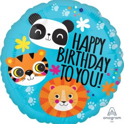 Westcoast Balloon 41222 Lion, Tiger & Panda HBD