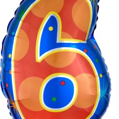 Westcoast Balloon 35767 Number 6 Confetti