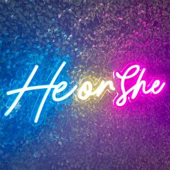 Alternative view of Westcoast Balloon He Or She Neon Sign Rental