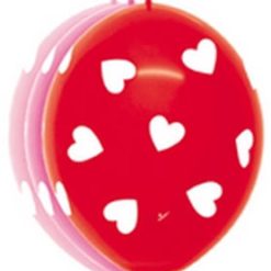 Westcoast Balloon 54538 Classic Hearts Deluxe Assortment 12 LINK-O-LOON (50Ct)