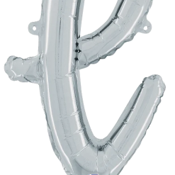 Westcoast Balloon 34712SP Script Letter L Silver