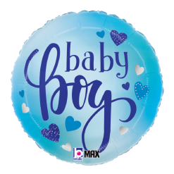 Westcoast Balloon 26376 Baby Boy Blue Hearts