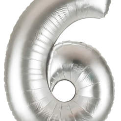 Westcoast Balloon 15846 Megaloons Number 6 Silver