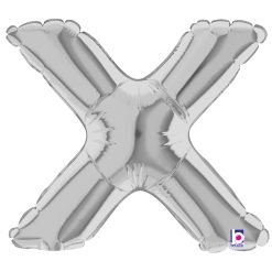 Westcoast Balloon 14925S Air Fill Letter X Silver 7 In