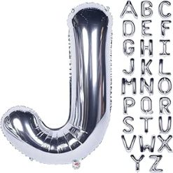 Westcoast Balloon 40 Lucky Foil Letter J Silver