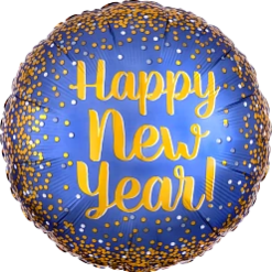 Westcoast Balloon 38326 Gold & Satin New Year