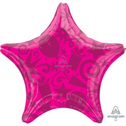 Westcoast Balloon 29673 Festive Magenta Star