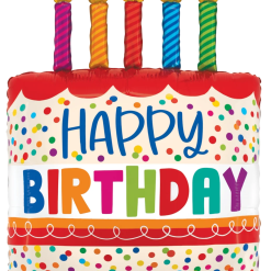 Westcoast Balloon 25469 Birthday Cake Bright Candles