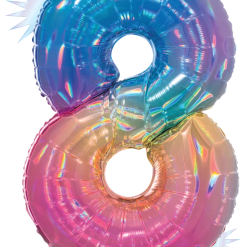 Westcoast Balloon 15848RWP Megaloons Number 8 Opal Rainbow