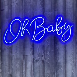 Westcoast Balloon Oh Baby Neon Sign Rental - Blue