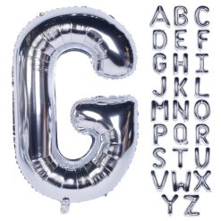 Westcoast Balloon 40 Lucky Foil Letter G Silver