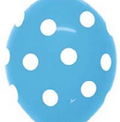 Westcoast Balloon 54119 Polka Dot Deluxe Turquoise Blue 12 LINK-O-LOON (50Ct)