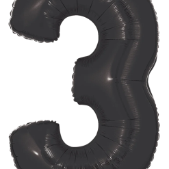 Westcoast Balloon 15843 Megaloons Number 3 Black