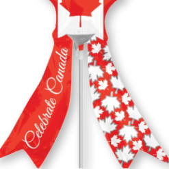 Westcoast Balloon 36173 Canada Flag Star With Ribbon