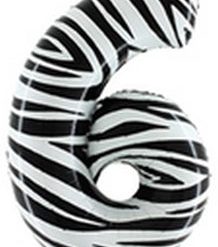 Westcoast Balloon 35846 Zebra Megaloon Number 6
