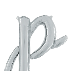 Westcoast Balloon 34716SP Script Letter P Silver