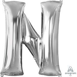 Westcoast Balloon 32973 Letter N Silver