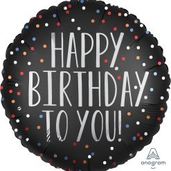 Westcoast Balloon 39062 Happy Birthday To You Satin Dots