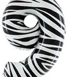 Westcoast Balloon 35849 Zebra Megaloon Number 9