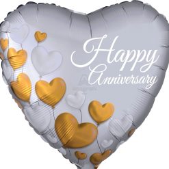 Westcoast Balloon 38001 Anniversary Platinum Hearts