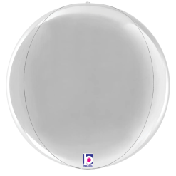 Westcoast Balloon 25059 Dimensionals Silver Mini Globe