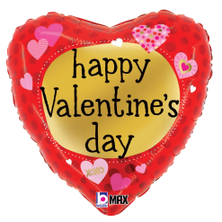 Westcoast Balloon 26328 Valentine Pattern Hearts