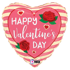 Westcoast Balloon 26331 Rose Stripes Valentine