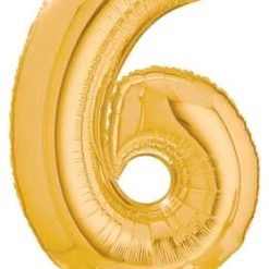 Westcoast Balloon 13846 StandUps Number 6 Gold