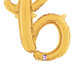 Westcoast Balloon 34702GP Script Letter B Gold