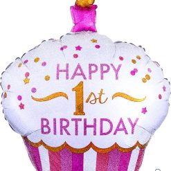 Westcoast Balloon 34522 1St Birthday Cupcake Girl