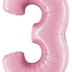 Westcoast Balloon 15843 Megaloons Number 3 Pastel Pink