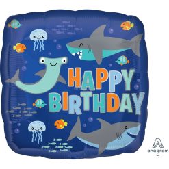 Westcoast Balloon 41289 Happy Birthday Sharks