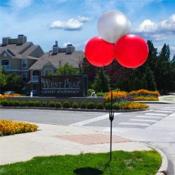 Alternative view of Westcoast Balloon DuraBalloon 3-Balloon Cluster Pole Kit With Ground Mount