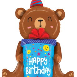 Westcoast Balloon 25360 Birthday Smiley Gift Bear