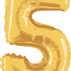 Westcoast Balloon 34845GP Air Fill Number 5 Gold 14In