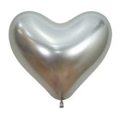 Westcoast Balloon 55345 Reflex Silver 14 Heart (50Ct)