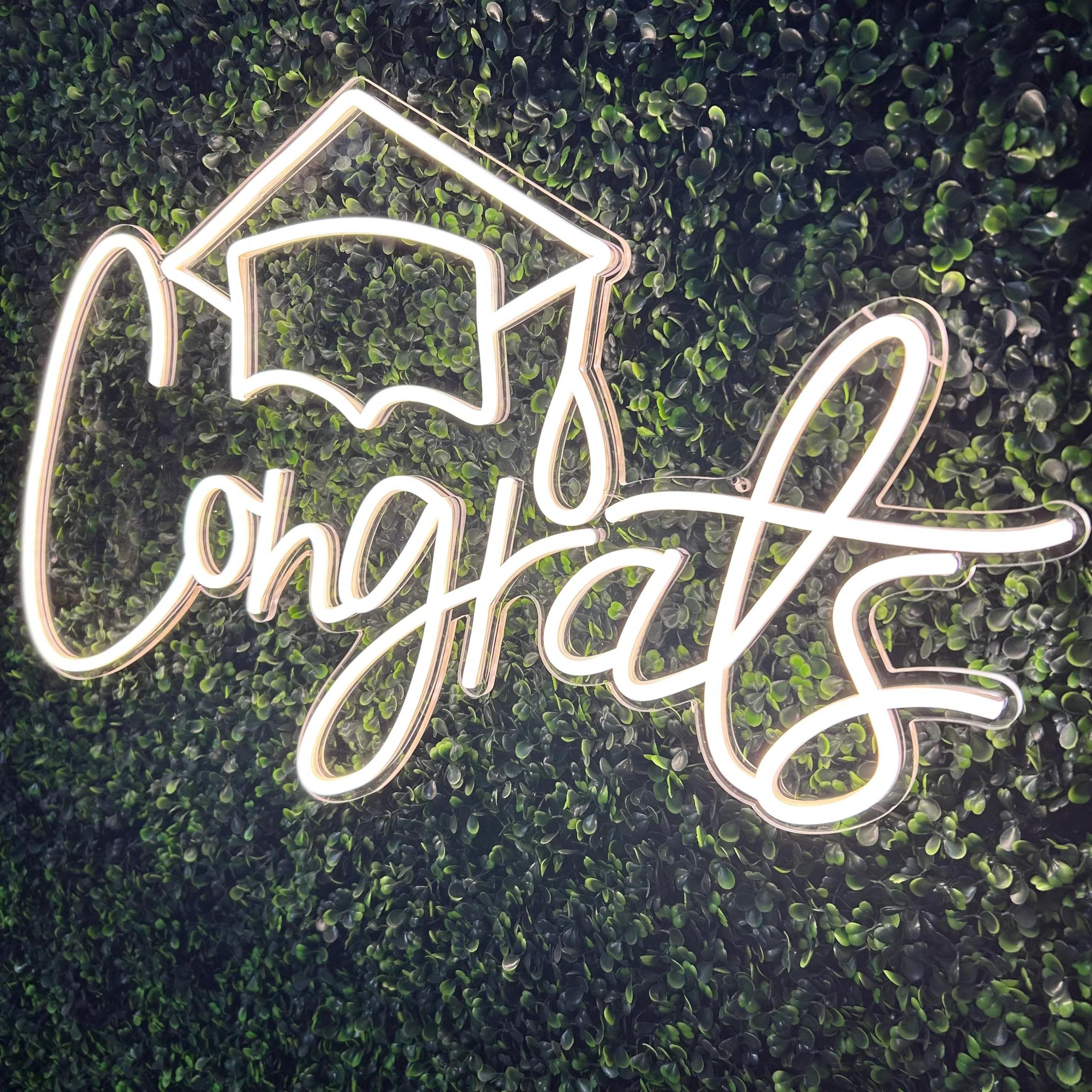 Westcoast Balloon Congrats With Grad Cap Neon Sign Rental - Image 3