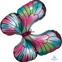 Westcoast Balloon 39439 Iridescent Teal & Pink Butterfly