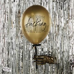 Westcoast Balloon Happy Fucking Birthday - Gold Chrome