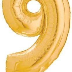 Westcoast Balloon 13849 StandUps Number 9 Gold