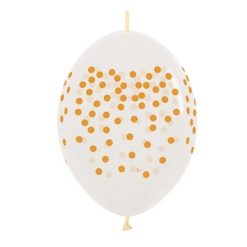 Westcoast Balloon 54277 Gold Confetti 12 LINK-O-LOON (50Ct)