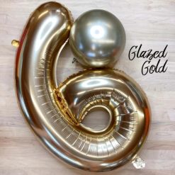 Alternative view of Westcoast Balloon 55439 Ellie'S Glazed Gold Number 2 32In