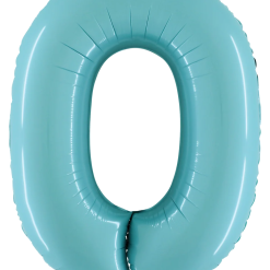 Westcoast Balloon 15840LP Megaloons Number 0 Pastel Blue