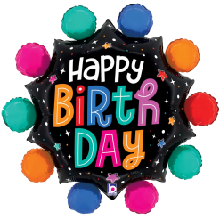 Westcoast Balloon 25363 Colorful Circles Birthday
