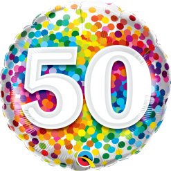 Westcoast Balloon 49543 50 Rainbow Confetti