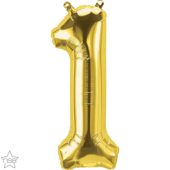 Westcoast Balloon 59043 Air Fill Number 1 Gold 16In