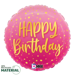 Westcoast Balloon 26476 Pink Happy Birthday