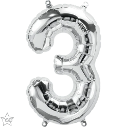 Westcoast Balloon 59087 Air Fill Number 3 Silver 16In